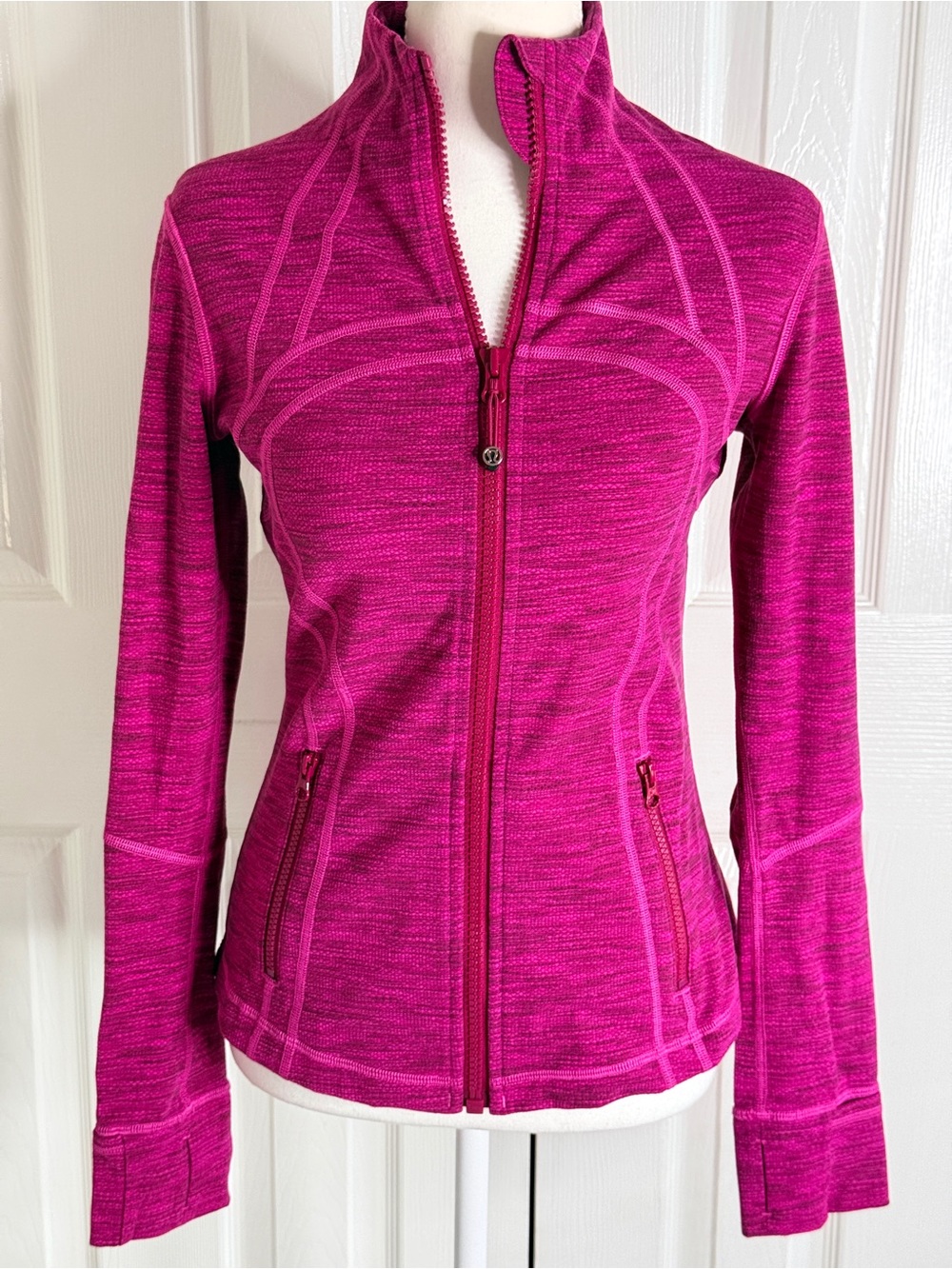 Lululemon Define Jacket 6 Diamond Jacquard Berry Rumble